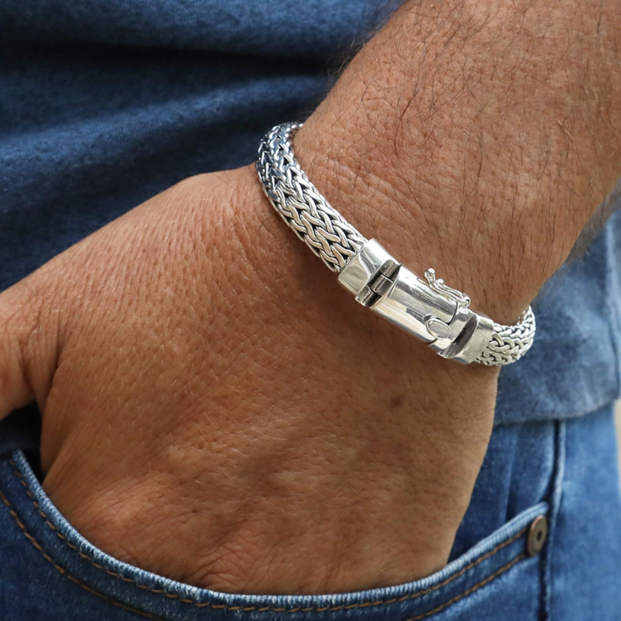 צמיד כסף לגבר - Silver Lightning