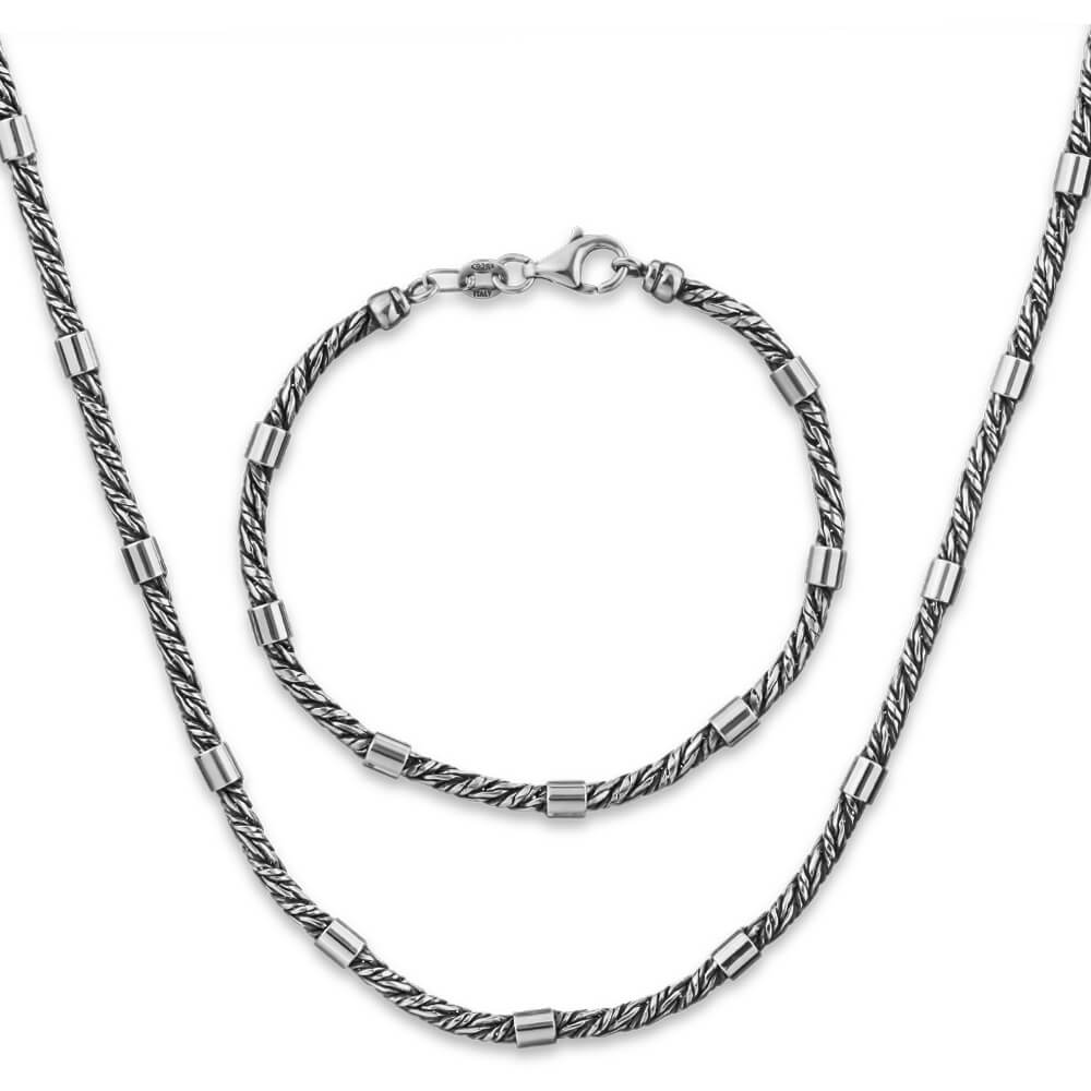 שרשרת כסף איטלקי - Rimini Style Chain