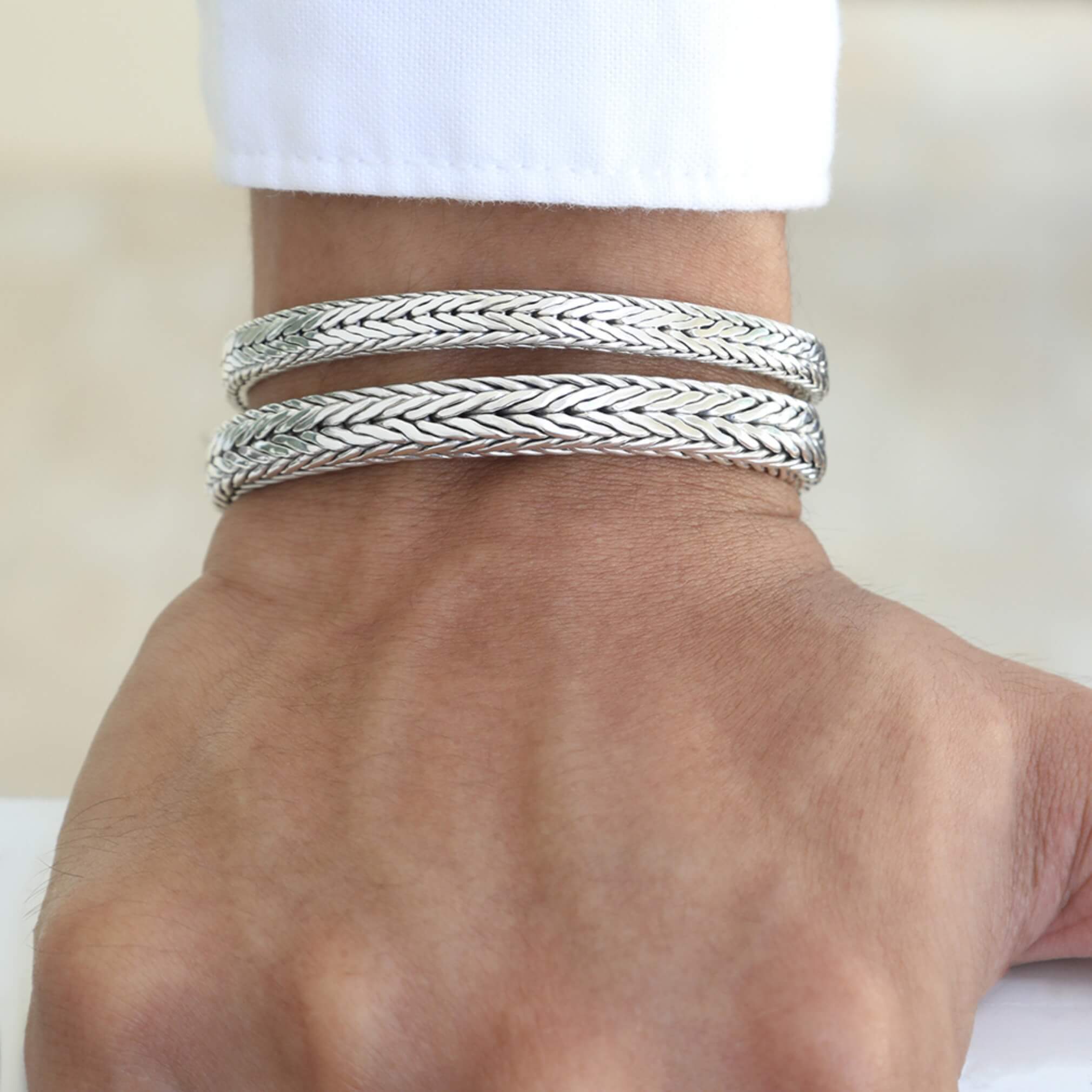 Small & Big - צמידי כסף לגבר