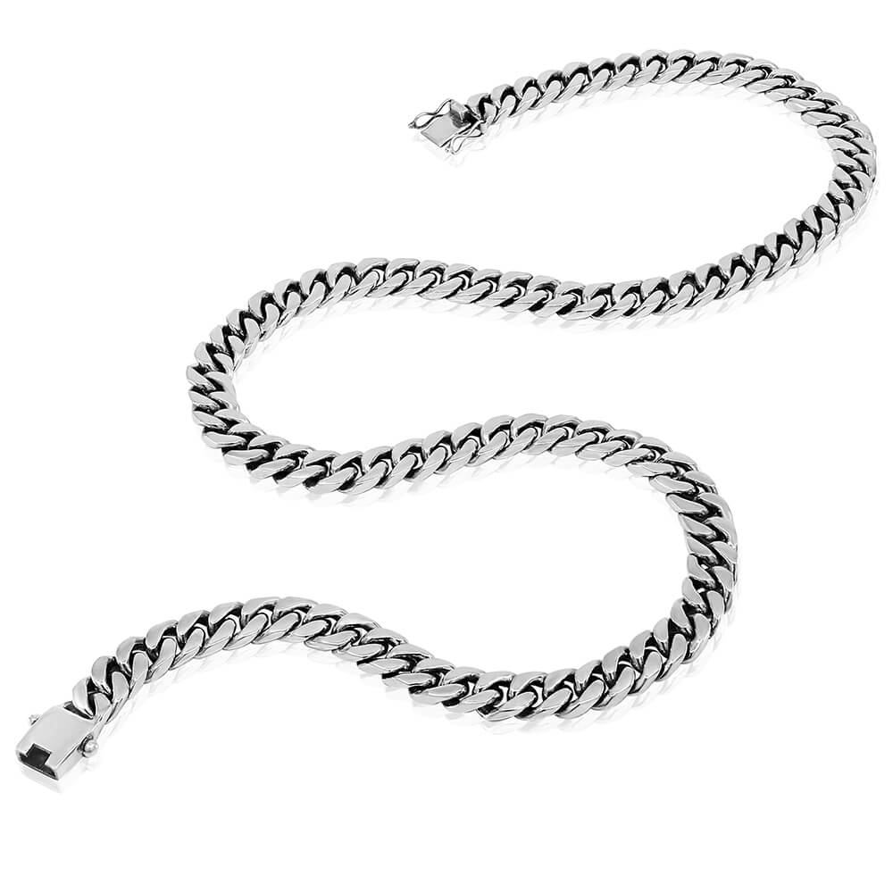 Cuban Chain - שרשרת כסף לגבר