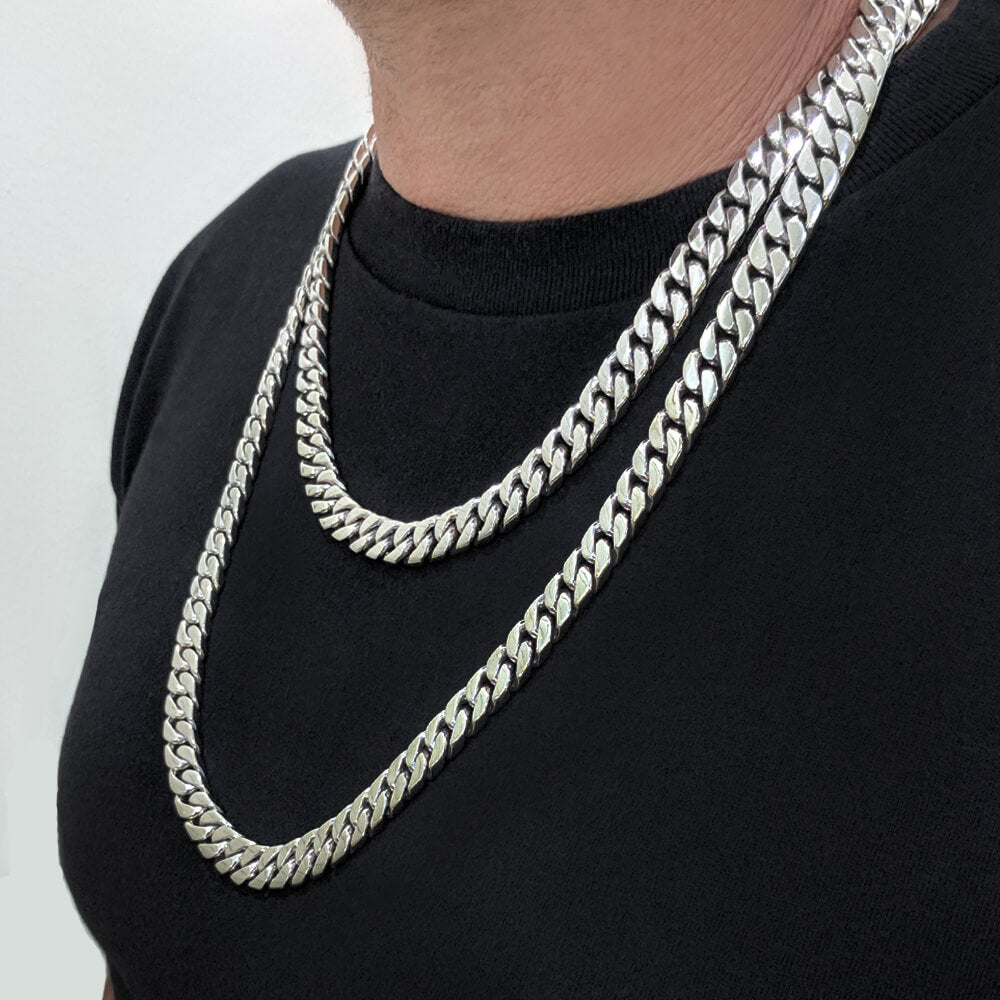 Cuban Chain - שרשרת כסף לגבר