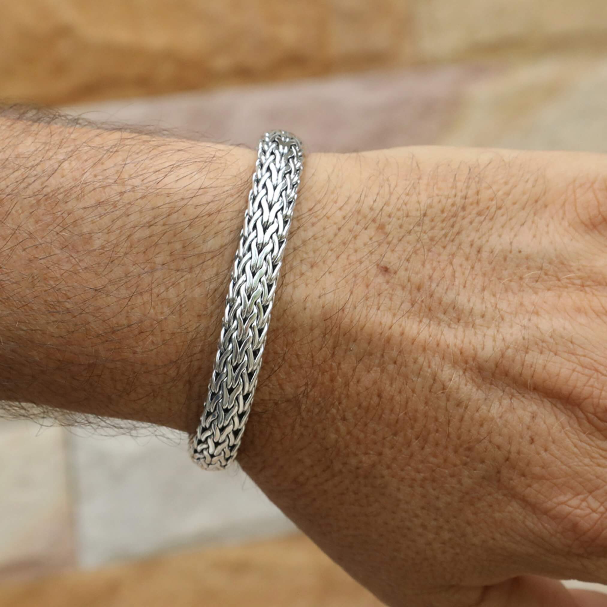 צמיד כסף לגבר - Silver Lightning