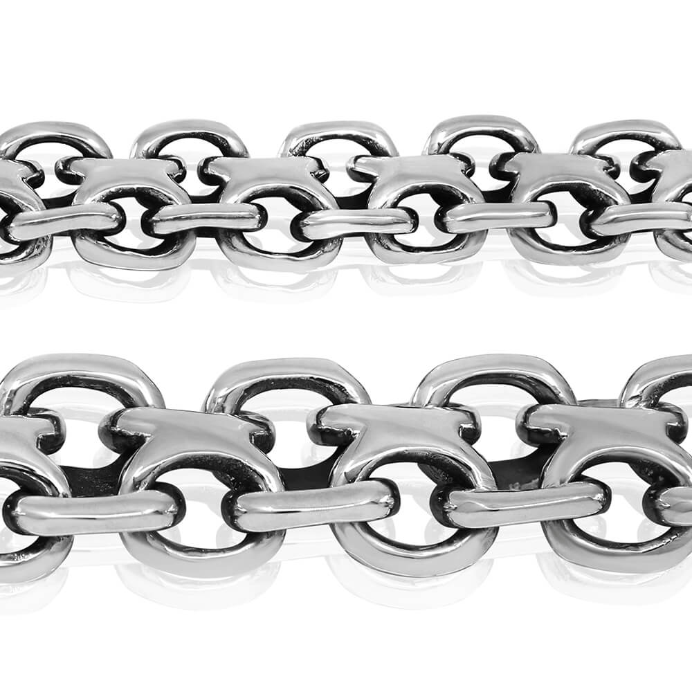 צמיד כסף לגבר - X Biker 15/20MM
